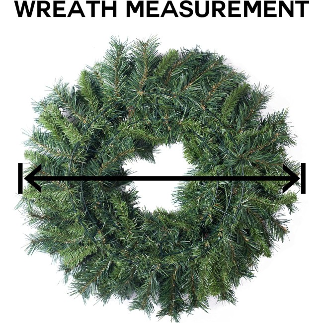 Vickerman 48" Cheyenne Pine Artificial Christmas Wreath with 450 PVC Tips - Indoor and Outdoor Use- Seasonal Holiday Decor - Featuring Pinecones for a Realistic Look