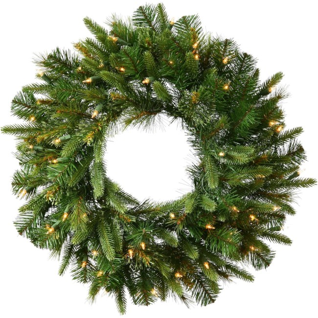 Vickerman 36" Cashmere Wreath with 100 Warm White LED Lights