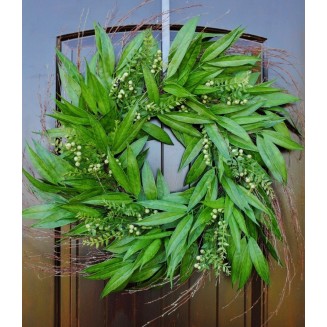 XLarge Bay Leaf Wreath for Spring and Summer Front Door Decor in 28-30" Diameter