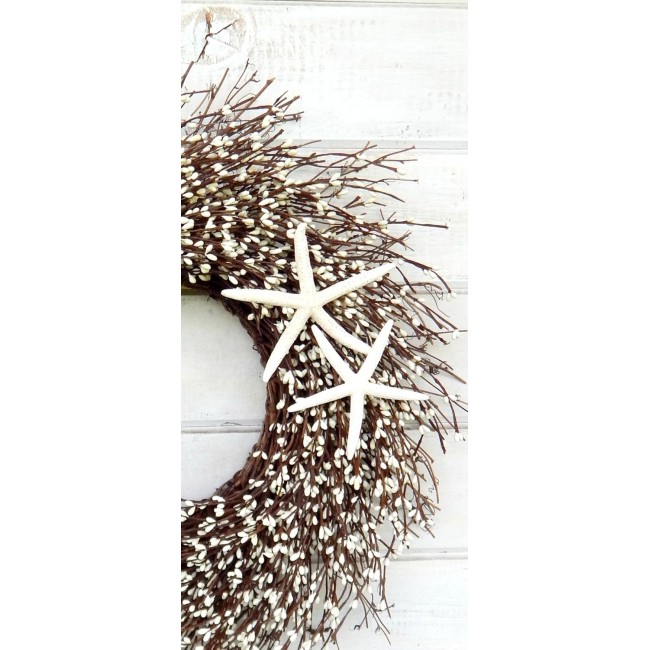 Coastal Wreath, Beach Decor, Beach Wreath, Starfish Wreath, Coastal Wreath, Wreath, White Twig Wreath, Beach Decor, Door Wreath, Housewarming Gift, Coastal Beach Decor,Beach Wedding Decor