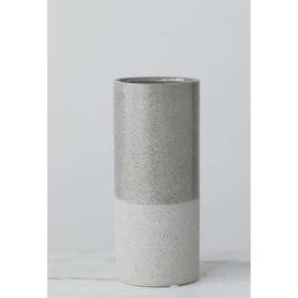  Ceramic Gray Dipped Tall Flower Vase (CM2860)