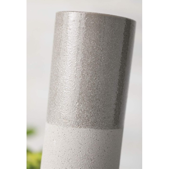  Ceramic Gray Dipped Tall Flower Vase (CM2860)