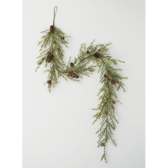  Pine Garland,Christmas Décor, 72" L Artificial Garland, Christmas Garlands, Garlands for Mantel Décor - Whispy Pine & Pinecone