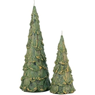 Green Rhapsody Christmas Tree Candle (4.5 by 12 inch)