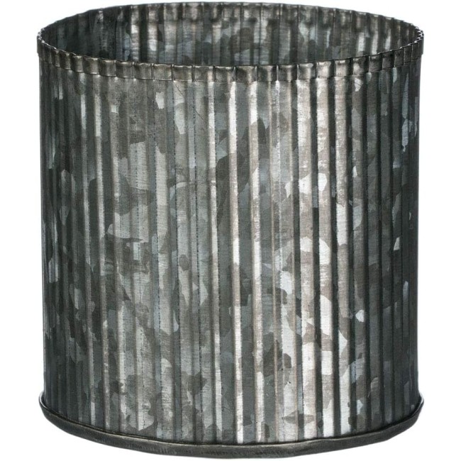  Mini Ribbed Metal Pot, Rustic Home Décor, 3" x 3" (MET974)