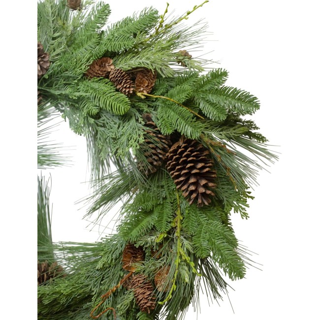 Northlight - Pine Cone and Cedar Artificial Christmas Wreath - 32-Inch, Unlit