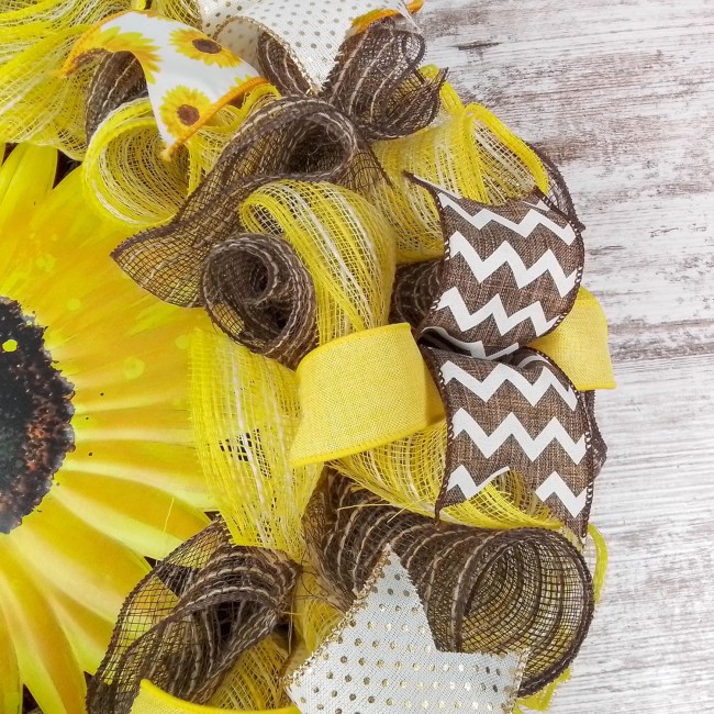 Sunflower Front Door Wreath - Burlap Sun Flower Decorations | Yellow Brown Jute, Thank You, Housewarming