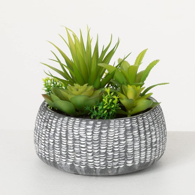  Artificial Succulent in Ceramic Pot 6" H Faux Succulent Perfect for House Living Room Office Housewarming Gift Indoor Decor