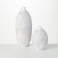  Modern Textured Decorative Vase Set of 2, Modern Home Décor, Vases for Room Décor, Floor Vases, Shelf,Mantel, Entryway, Living room-Gold & White (PR2708)