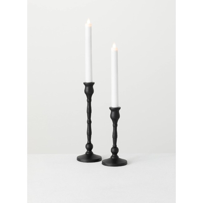  Modern Metal Candleholder Set of 2, Modern Home Décor Pieces, Mantel, Shelf, Entryway, Living Room Décor, Centerpieces, Candles, LED Candles