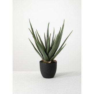  Faux Potted Aloe; Indoor Artificial Greenery Décor