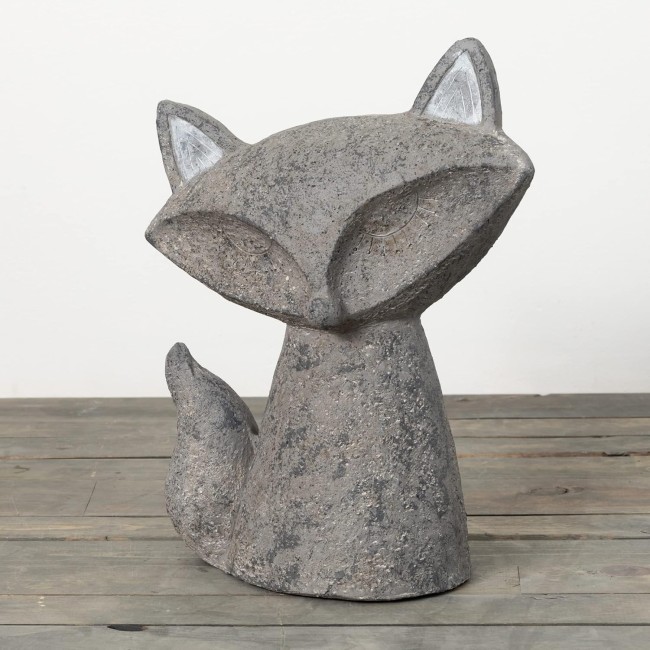  18.25" Gray Fox Garden Sculpture