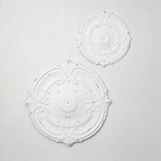  Brushed White Wall Medallions, Wall Décor, Wall Decorations For Home, Home Décor