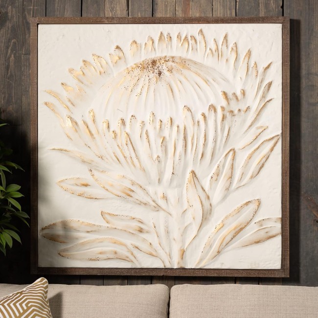  Hammered Metal Protea Art Wall Décor, Wall Art, Wall Art Décor, Modern Wall Décor