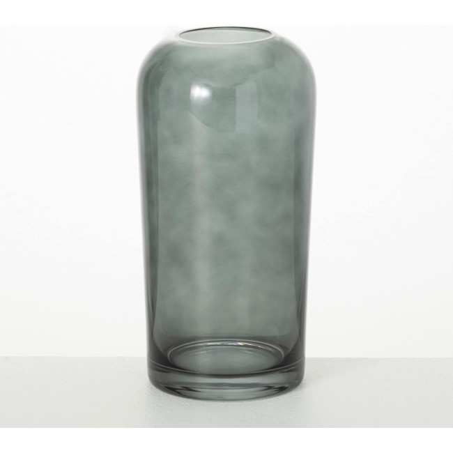  Smoked Glass Vase, Flower Vase for Modern Home Decor, Minimalist Vase for Shelf and Table, Vases for Centerpieces, Living Room, Bedroom, Kitchen, and Office Decor (G8448)