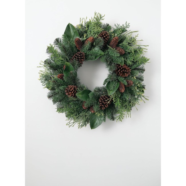  Artificial Australian Pine Wreath 24" H Green, Christmas Décor, Christmas Wreaths, Indoor or Outdoor Wreaths