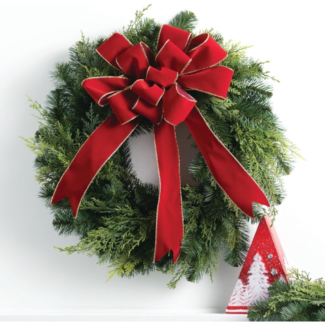  24 Inch Douglas Fir Wreath, Christmas Artificial Wreath, Winter Wreath, Front Door Wreaths, Indoor & Outdoor Wreaths, Door, Entryway, Porch Décor