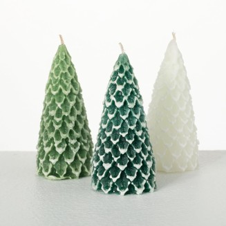 Tree Wax Candle Set of 3, Scentless, Smokeless, Eco-Friendly Candles