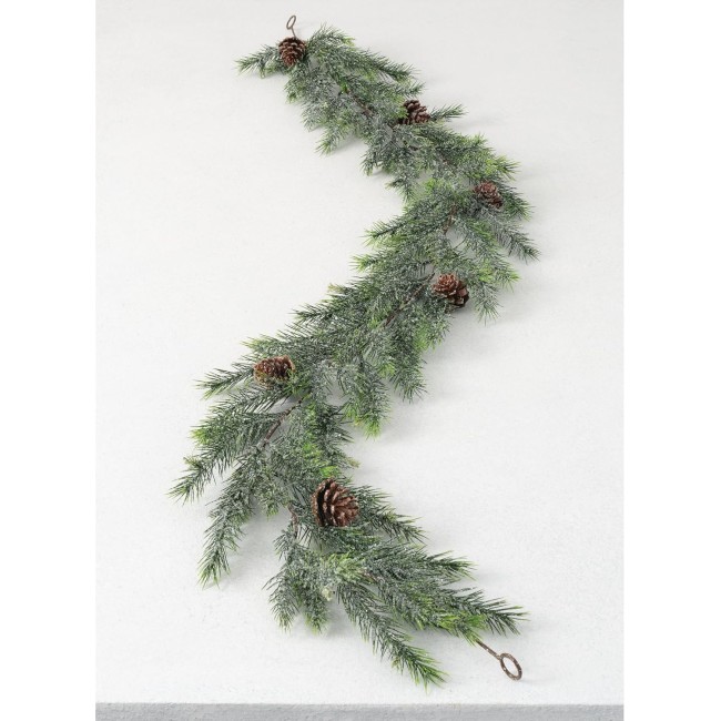  5 ft Arrowhead Alpine and Pinecone Garland, Artificial Greenery, Christmas Decor Perfect for Fireplace Mantels, Dining and Living Rooms