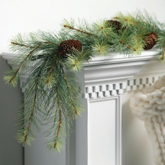  Black Hills Pine Garland, Christmas Décor, Artificial Garland, Christmas Garlands, Garlands for Mantel Décor