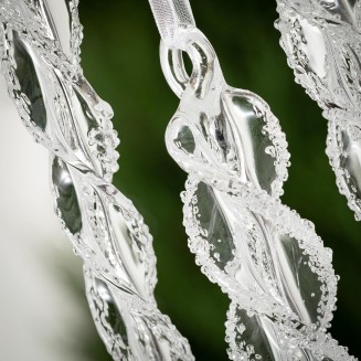  12" H, 9" H and 7" H  Twisted Glass Icicle Ornaments - Set of 3, Clear Christmas Ornaments, Christmas Décor, Christmas Tree Décor, Ornament Set, Christmas Decorations