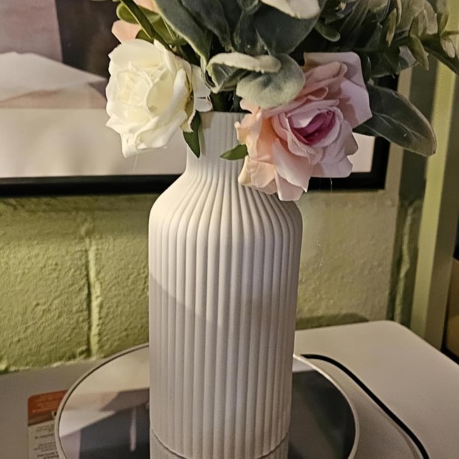 Vase, White Ceramic Vase, Flower Vase, Minimalist Modern Home Decor, Matte Finish Pampas Grass Vase for Table, Fireplace, Shelf, Mantel, Entryway and Centerpieces