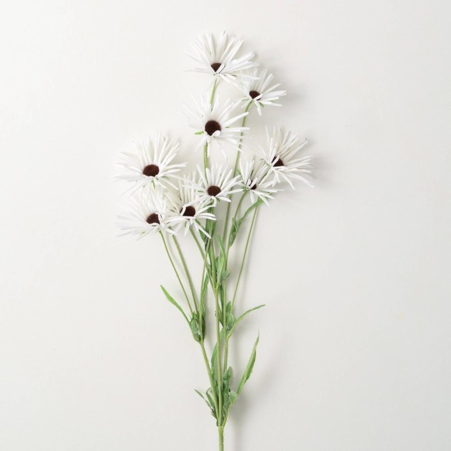  White Daisy Stem, 38-Inch Artificial Fake Flower, Lifelike Centerpiece for Home, Office, Weddings and Gifts Décor