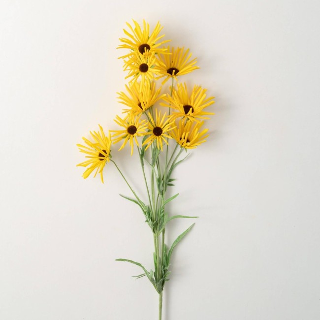  Yellow Daisy Stem, 38-Inch Artificial Fake Flower, Lifelike Centerpiece for Home, Office, Weddings and Gifts Décor