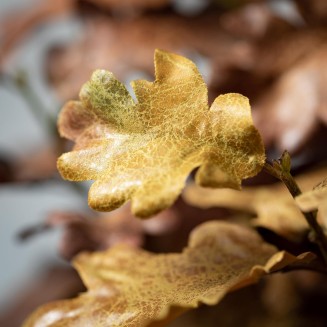  Oak Leaf Spray Set of 2, Artificial Fake Flower, Lifelike Bouquet Centerpiece for Home, Office, Weddings and Gifts Decor