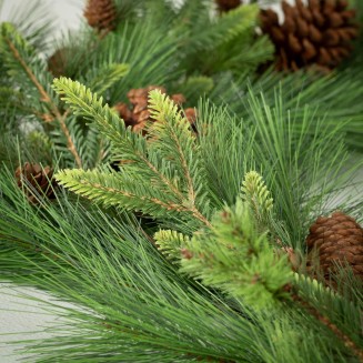  6' Mixed Pine Holiday Garland, Christmas Decor, Artificial Greenery, Perfect for Fireplace Mantels, Dining and Living Rooms