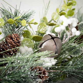  6' Mixed Pine Berry Garland, Christmas Decor, Artificial Greenery, Perfect for Fireplace Mantels, Dining and Living Rooms