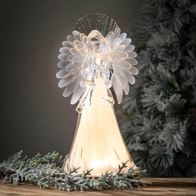  Lighted Angel Figurine, Christmas Light Up Holiday Tabletop and Mantle Decoration and Gifts