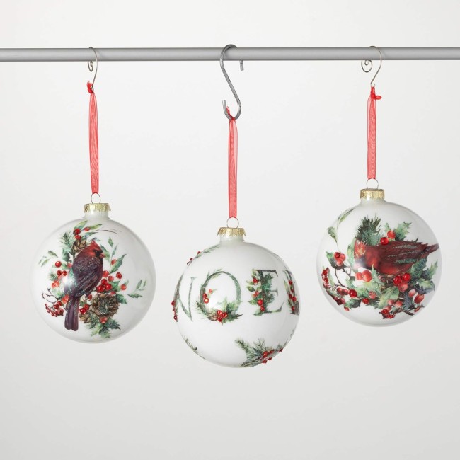  Cardinal Ball Ornaments Set of 3, Christmas Décor, Christmas Ornaments, Christmas Tree Ornaments, Christmas Decorations Indoor