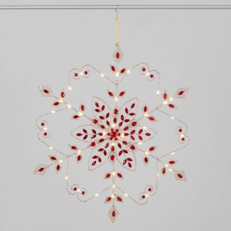  Glitter LED Gem Snowflake, Christmas Décor, Christmas Ornaments, Christmas Tree Ornaments, Christmas Decorations Indoor